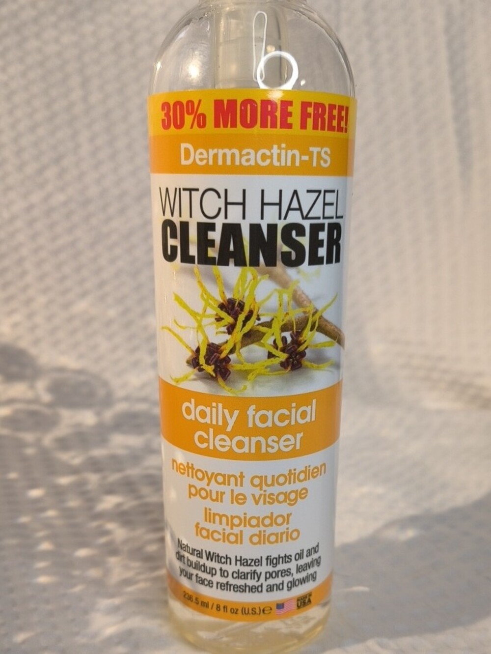 Dermactin-TS Witch Hazel Daily Facial Cleanser 8 Oz - Picture 3 of 4